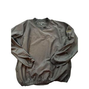 FootJoy Men's Large Windbreaker Pullover Jacket Black Lightweight Nylon